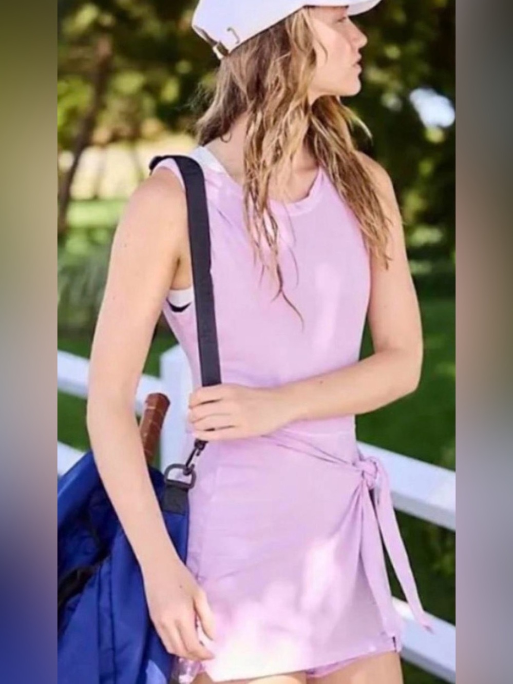 Free People Lilac Tie-Waist Tank Dress - Picture 1 of 4